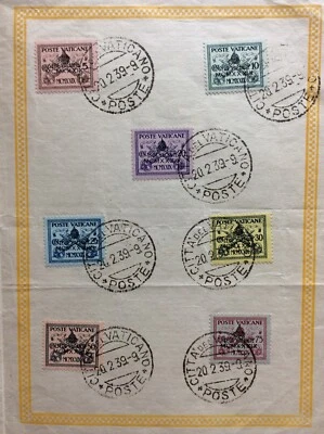 BroadviewStamps Vatican #61-67 First day issue folder.  Uncommon! - Image 1 of 4