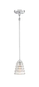 George Kovacs Mini Pendant Single Light Glass Shade Chrome Finish P1290-077 N7 - Picture 1 of 10