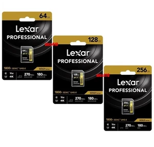 Lexar Professional 64GB 128GB 256GB 512GB SDXC 1800x UHS-II V60 SD Memory Card - Picture 1 of 5