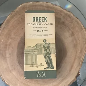 Greek Vocabulary Cards For The Language Student Viz-Ed Vintage - Picture 1 of 10