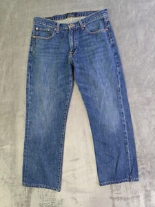 Lucky Brand 221 Jeans Mens 33x32 Blue Original Fit Straight Leg Dark Wash Denim - Picture 1 of 6