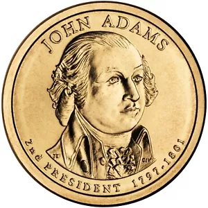 2007 P John Adams Presidential Dollar From Mint Roll - Picture 1 of 5