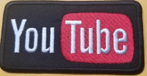 Embroidered You Tube Patch ironed/sewn approx 2x3.75" - Picture 1 of 1