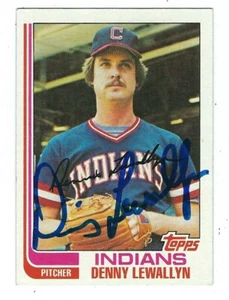 Autographed 1982 Topps DENNY LEWALLYN Cleveland Indians card #356 w/COA  - Picture 1 of 1