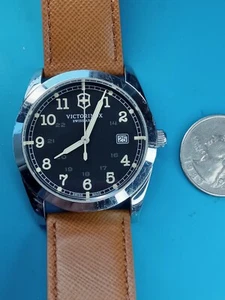 Victorinox Men Swiss Army Infantry Sapphire 39mm Date Watch 241563 New Leather  - Picture 1 of 12