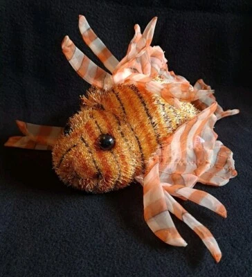 Webkinz Lionfish HM355 Plush Stuffed Fish Striped Orange Lion Fish Ganz NO Code - Image 1 of 4
