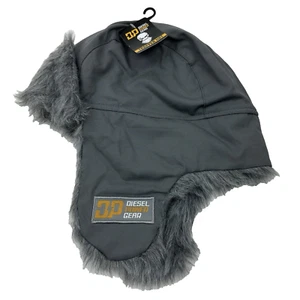 Diesel Power DP Trapper Gorro Adulto Gris Imitación Piel Orejeras Esquí Nuevo - Imagen 1 de 6