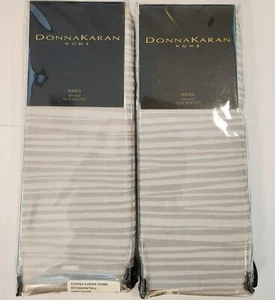 NEW! DONNA KARAN HOME - KING PILLOW SHAM SET - REFLECTION COLLECTION - SILVER - Picture 1 of 5