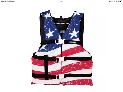 Airhead Sports Child Stars & Stripes PFD Life Vest (Red/White/Blue) Universal - Image 1 of 2
