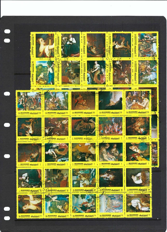 ''ARTE DE MANAMA - AJMAN 2 S/HOJA AÑOS 60 Foto 1 de 1