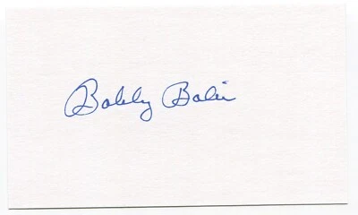 Bobby Bolin Signed 3x5 Index Card Autographed San Francisco Giants Debut 1961 - Image 1 of 2