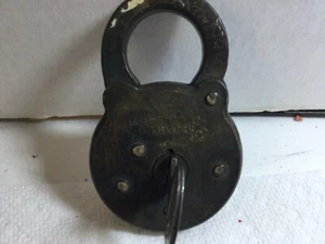 EARLY 6 LEVER PADLOCK MFG EAGLE LOCK CO TERRYVILLE,CONN. - Picture 1 of 4