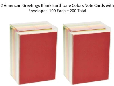 Tarjetas de notas American Greetings en blanco tono tierra con sobres 200 unidades 4" x 5,25" Foto 1 de 3
