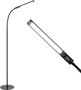BAKAJI Lampada Piantana da terra a LED ad Alta Luminosità 7W 400 Lumen Nero - Foto 1 di 8
