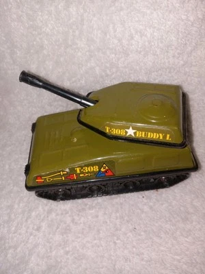 VINTAGE  BUDDY L T-308 ARMY MILITARY TANK Toy (RARE) Great Condition! 1980's - Image 1 of 4