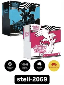 Pokemon TCG Black Bolt + White Flare Elite Trainer Box ETB - PRESALE - FREE SHIP - Picture 1 of 6