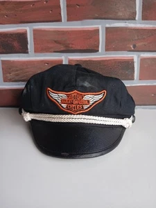 Vintage Harley Davidson Captains Hat Cap Size Small - Picture 1 of 11