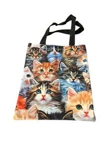 NEW novelty tote shoulder bag cats kittens 13.5x16 inches - Picture 1 of 4