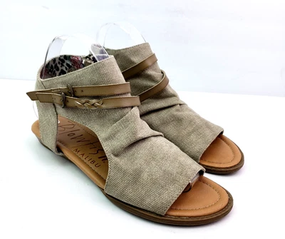 Sandalias de cuña Blowfish Malibu Balla para mujer talla 9 tostadas informales gladiador Foto 1 de 4