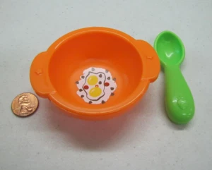 New! Fisher Price Little People Chocolate Chip Cookies Bowl & Spoon Toy Pretend - Picture 1 of 3