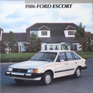 1986 Ford Escort USA Prospekt Brochure, 24 Seiten - Bild 1 von 9