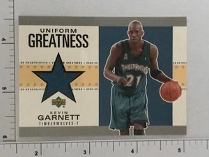 Kevin Garnett 2002-03 Upper Deck Uniform Greatness #kgu Timberwolves - Picture 1 of 2