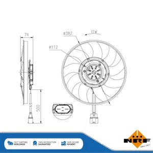 Fits Audi A8 2009-2018 A6 2012-2018 A7 2012-2018 Engine Cooling Fan Left NRF - Picture 1 of 12