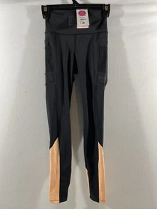 ROCKWEAR-Womens active tights-Black-Pockets-Size 6-BNWT - Picture 1 of 10