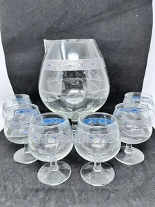 Culver CUV23 Silber & Blau Brandy/Cognac Krug & Schnapsgläser (6) - Bild 1 von 10