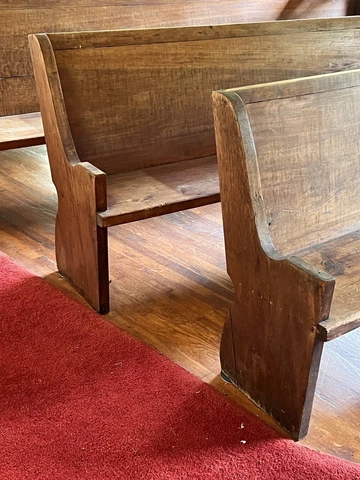 Antique Church pews, Possible Pine Wood, 100 years or Older Cover