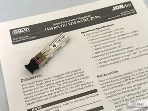 1442120G1 ADTRAN 1000BASE-LX GIG ETHERNET ÓPTICO SFP 1490nm Tx 1310nm Rx 20km - Imagen 1 de 10