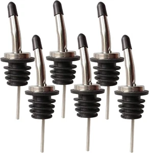 6 Stück Ölausgießer Schnapsausgießer Flasche Geschwindigkeit 1 Stück (6er Pack), schwarz - Bild 1 von 7