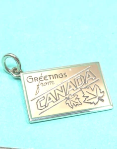 NEU Tiffany & Co Kanada Postkarte blau Emaille Reise Charm 4 Armband oder Halskette - Bild 1 von 2