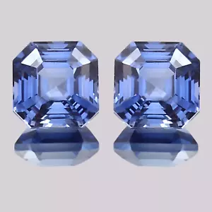 Par a juego de piedras preciosas sueltas corte zafiro azul natural de Ceilán 26,00 quilates - Imagen 1 de 6