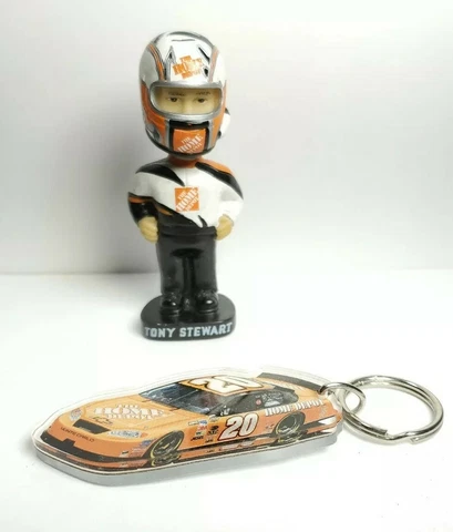 Tony Stewart Bobblehead + Key Chain Nascar Joe Gibbs BobbleDobble Home Depot 20 Cover