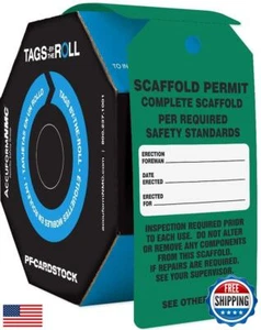 AccuformNMC 250 Scaffolding Tags by-The-Roll, Scaffold Permit - Complete Scaf - Picture 1 of 5