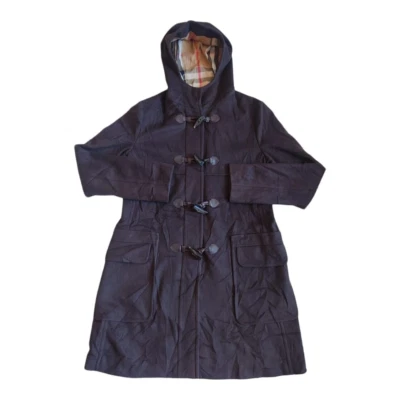 Abrigo chaqueta con capucha vintage Burberry London de lana a cuadros Nova talla 42 Foto 1 de 4