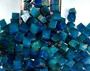 Brazilian Aqua Blue Aquamarine Gemstone Rough Lot Cube/Square Shape - Picture 1 of 8