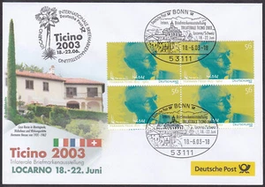 PEX0141 Intl. Stamp Exhibit. Germany Cover, TICINO 2003, Locarno, Hermann Hesse - Picture 1 of 1