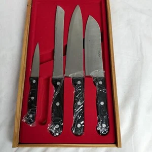 unused kitchen knife 4 stainless steel Cutlery Bread Slicer Gyuto Santoku Petty - Picture 1 of 12