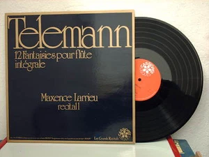 DISQUE 33T/30 cm - TELEMANN - 12 FANTAISIES POUR FLÛTE - MAXENCE LARRIEU - - Picture 1 of 1