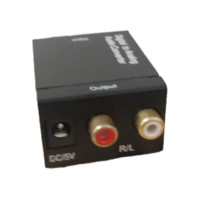 Toslink Digital to Analog Audio Converter Premium Fiber Optic to RCA Adapter - Image 1 of 4