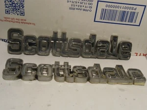 1975-80 Chevy Scottsdale 10 Pickup Truck Fender Emblem - MISSING END PCS - Picture 1 of 7