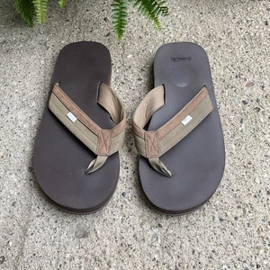 Sanuk Men's Ziggy Flip Flops Tan Size 12 #1116734 - Picture 1 of 5
