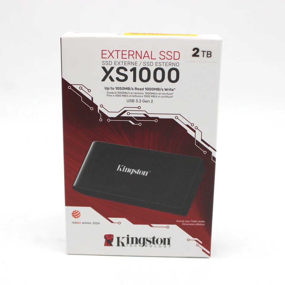 Kingston Technology XS1000 2TB External Solid State Drive SXS1000/2000G | Black