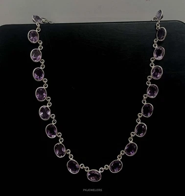 Collana fatta a mano in argento sterling 925 con gemme naturali multi... - Immagine 1 di 4