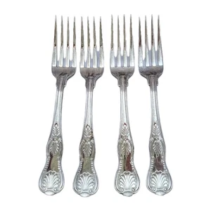 Reed and Barton Kings Dinner Forks x5 Stainless Steel Flatware Lg 8" Fork Vtg A+ - Picture 1 of 8
