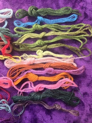 LOT OF WOOL YARNS THREADS NEEDLE POINT Crafts Multicolor  - Image 1 of 4