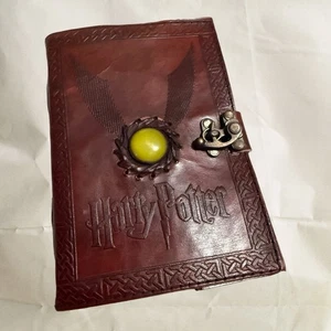 Harry Potter Leather Journal Notebook Handmade Wizarding Gift Vintage Lock Diary - Picture 1 of 10