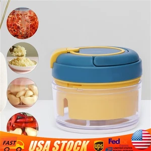 Manual Food Processor Vegetable Chopper Portable Garlic Mincer Onion Cutter 3.5" - Imagen 1 de 12